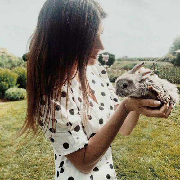 RIXO London Dots Laura Button Down Mini Dress M - Picture 5 of 6